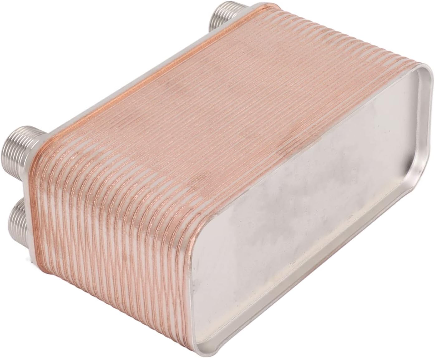 Plate Chiller,Wort Chiller,Beer Wort Chiller Compact Heavy Duty Stainless Steel Brazed Plate Heat Exchanger for Beer Wort Water Hydronic Heating