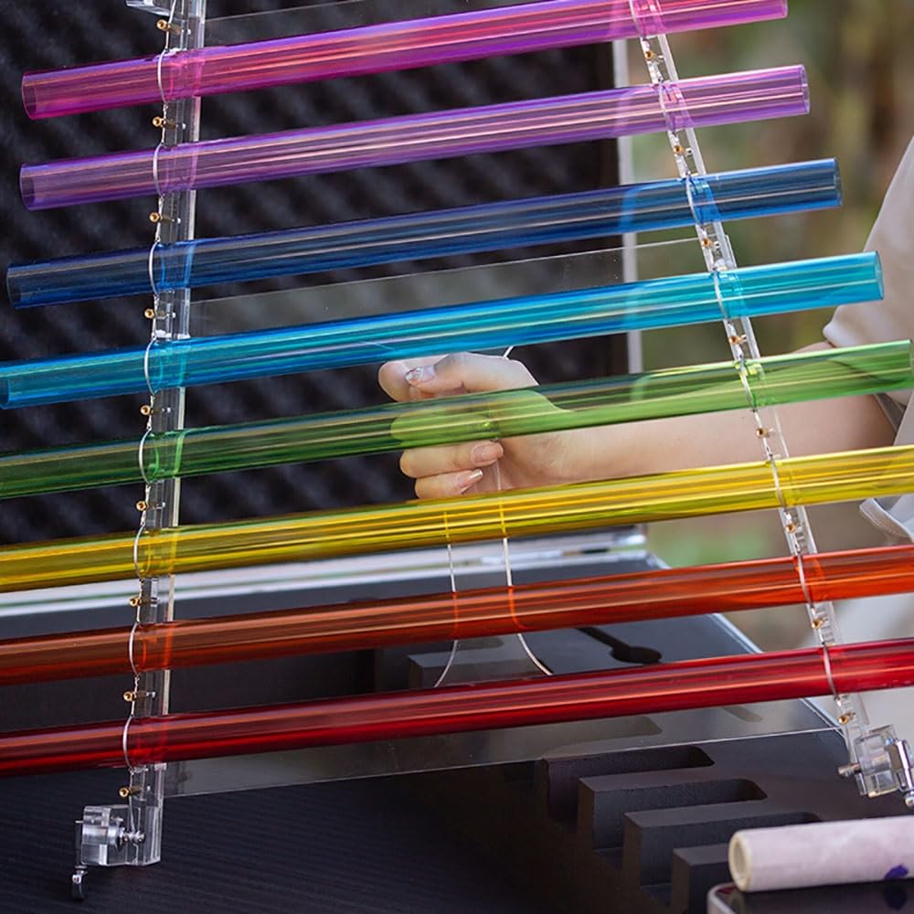 Crystal Harp Kit, 8 Notes C5 D5 E5 F5 G5 A5 B5 C6, With Aluminum Suitcase, For Balancing Body Chakra, Adjusting Emotional State(440HZ)