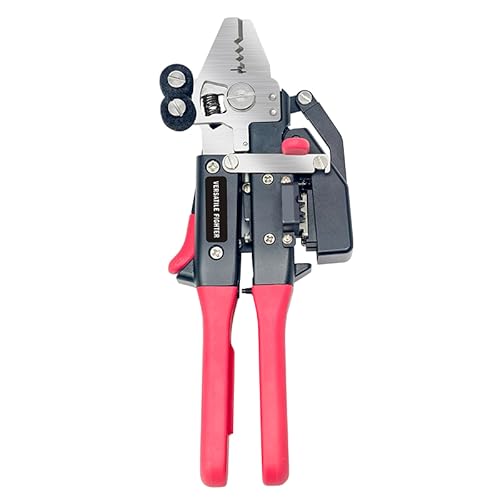 Signal fire MC 16 Integrated Fiber Stripper & Cleaver, Versatile Fighter Fiber Optic Stripper & Cutters Pliers for Wire Stripping Cutting & Cleaning, Fiber Cable Stripping Tool for Technicians