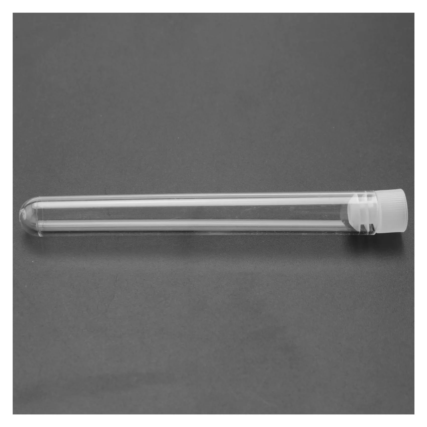 100 Tubos De Ensayo De Plástico Transparente De 12 X 100 Mm For Laboratorio, Con Tapas A Presión, Material De Laboratorio Escolar