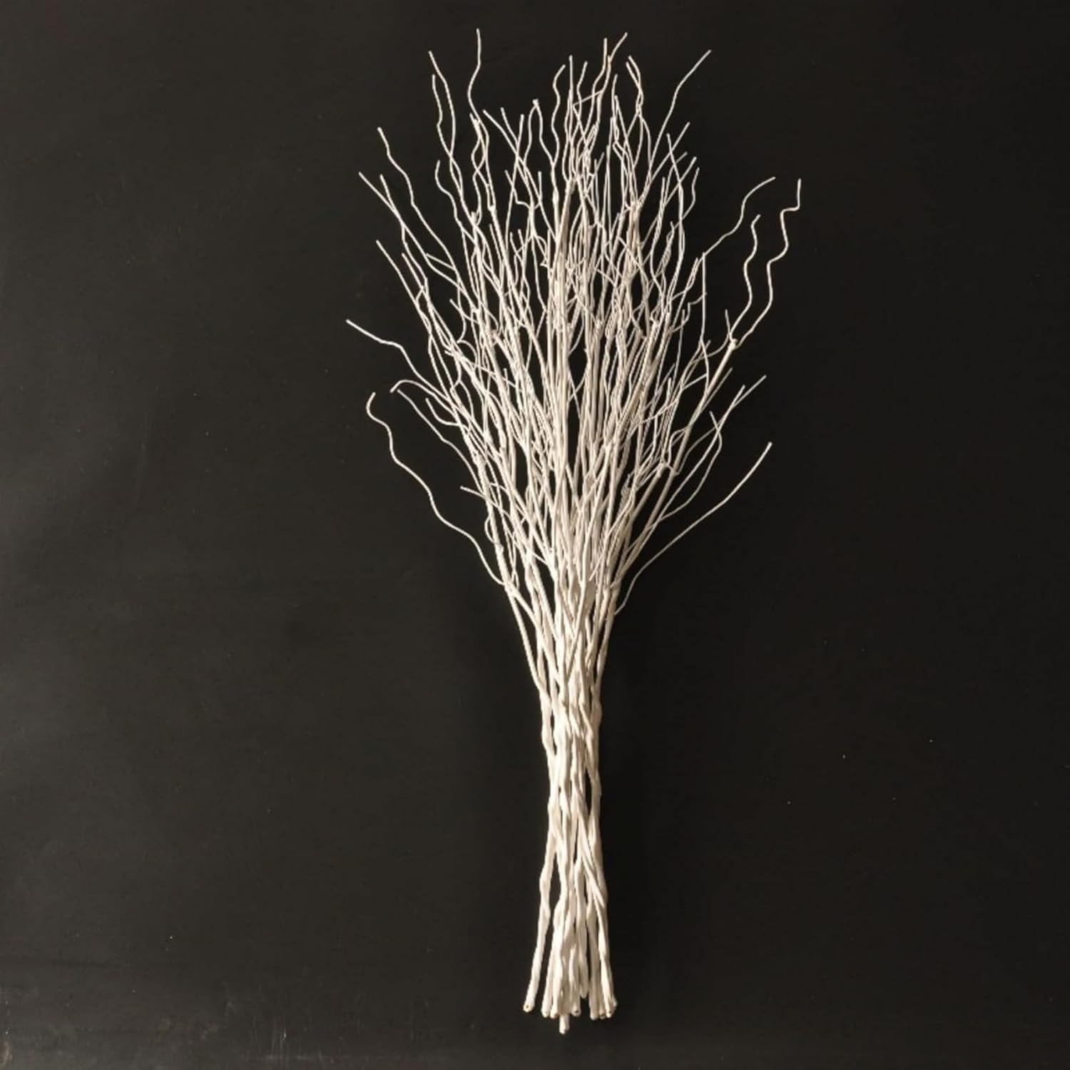 Lifelike Curly Willow Branches,30Inches Faux Tree Branches Decorative Dried Twigs for Vases Tall, Bendable Sticks for DIY Craft for Garden Hotel Farmhouse Decor (White,10)