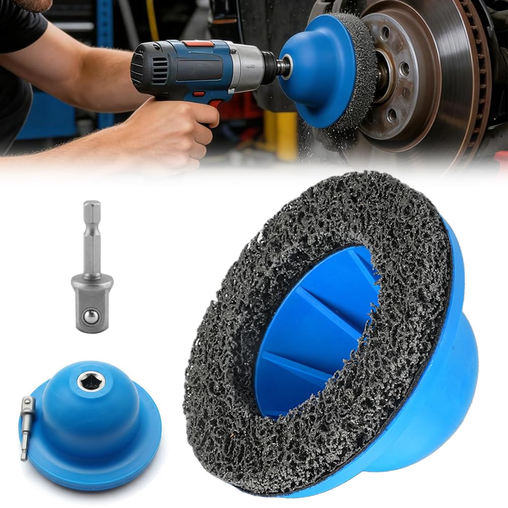 Smerigliatrice mozzo ruota, diametro interno 90 mm, diametro esterno 150 mm, per gancio di traino, con azionamento da 1/2", pulitore mozzo ruota auto per cambio cerchioni, pulizia mozzo ruota
