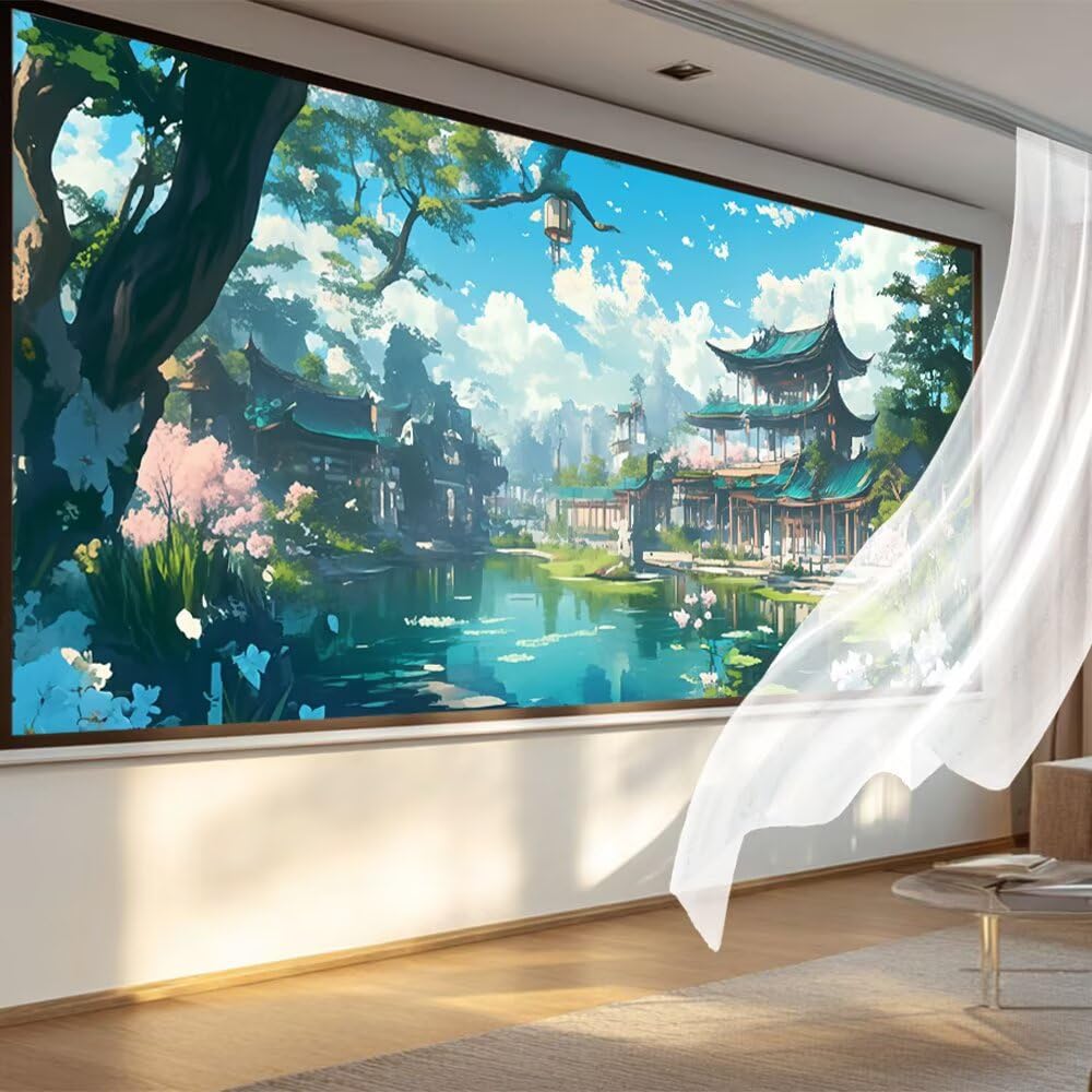 Malarstwo diamentowe krajobraz obraz diamentowy duży rozmiar 180 x 90 cm, 5D diamentowe malowanie pełny zestaw do majsterkowania puzzle diamentowe diamentowe malarstwo do domu dekoracje ścienne lato C