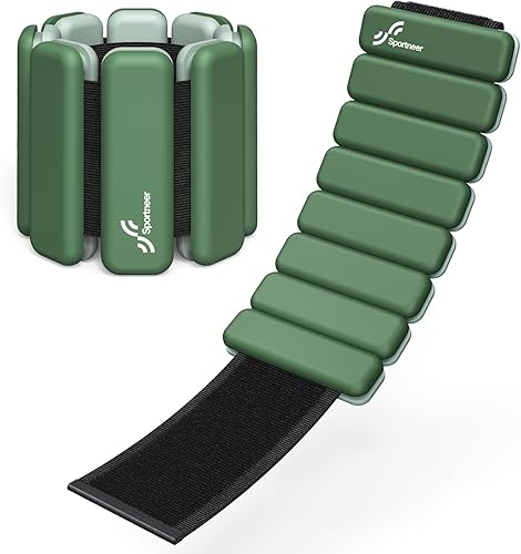 Miniatura 11 de Sportneer Wrist & Ankle Weights for Women Men - 1 Pair (1 lb/2 lb Each) | Adjustable Weighted Bracelet Silicone Bangles for Yoga, Dance, Pilates,