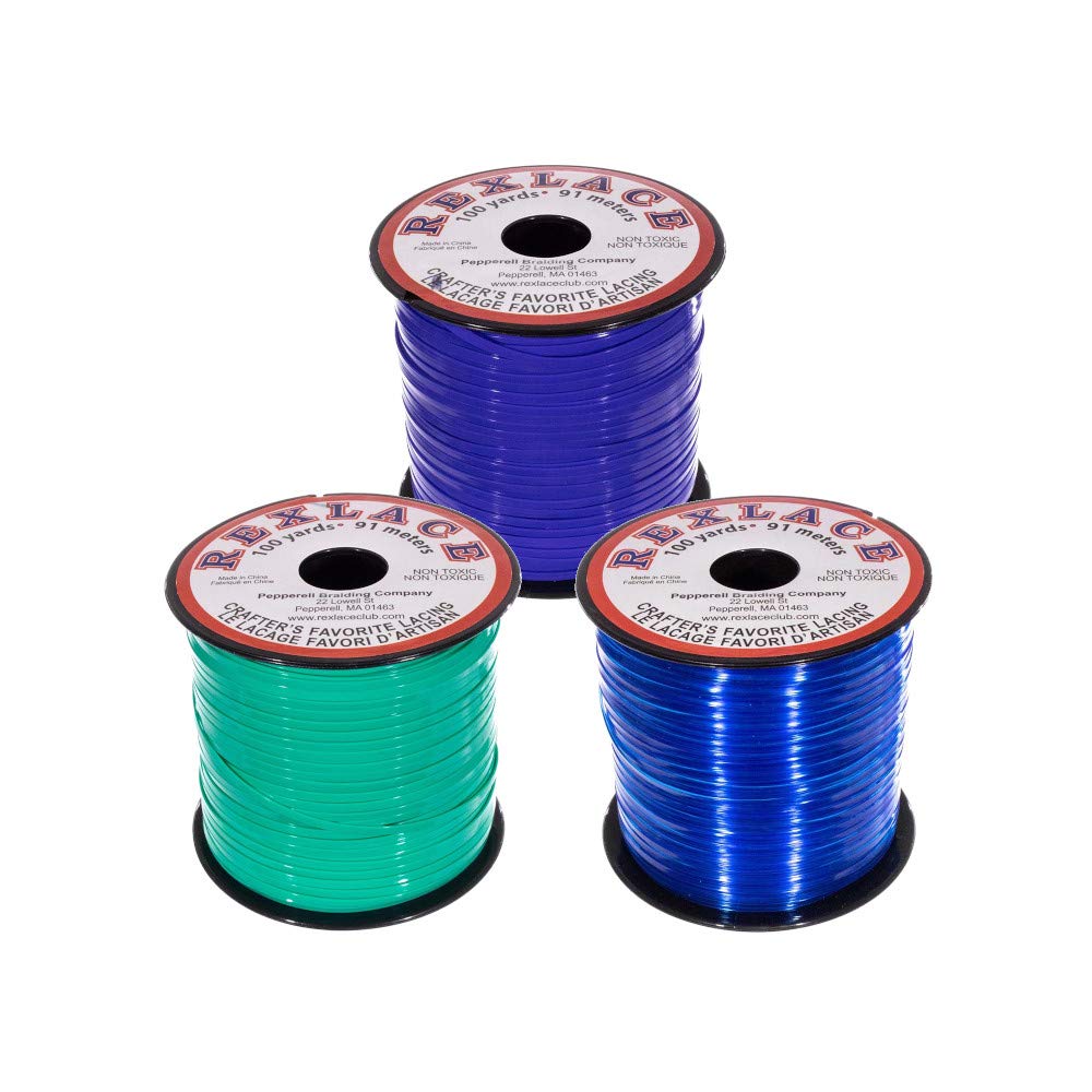 Craft County Rexlace Multicolor Bundle Packs – 100 Yards of Each Color (Ocean)