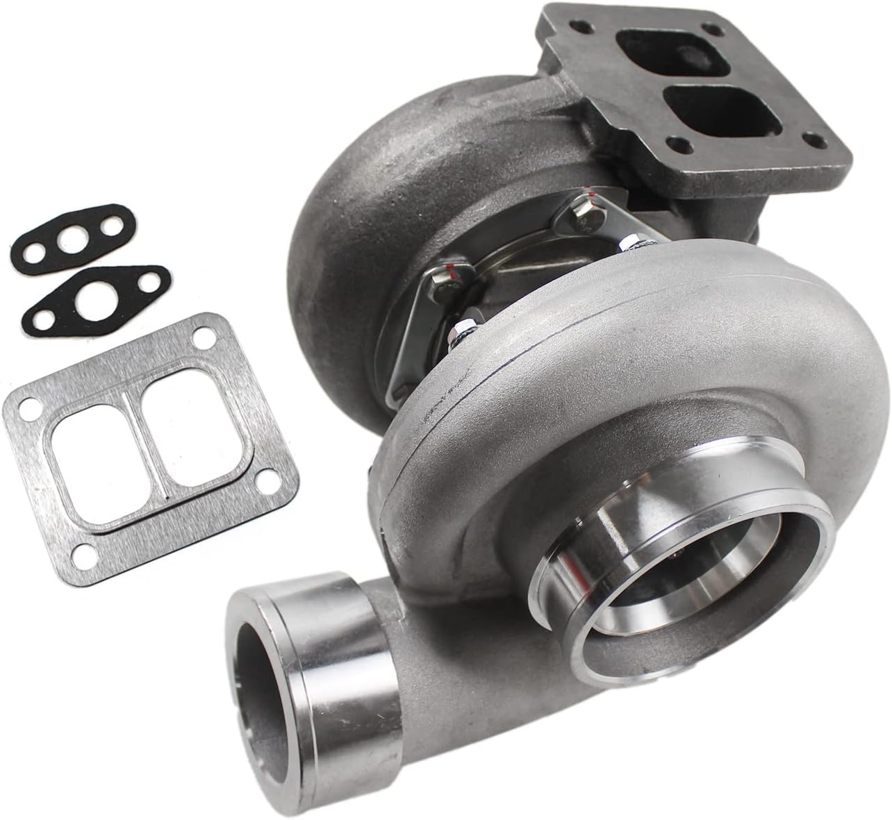 Universal GT45 T4 V-Band 1.05 A/R 98mm Turbocharger Kit Performance Boost Up to 600+HP for All 4.0L-6.0L Engines High Flow Compressor Reliable Power Gain