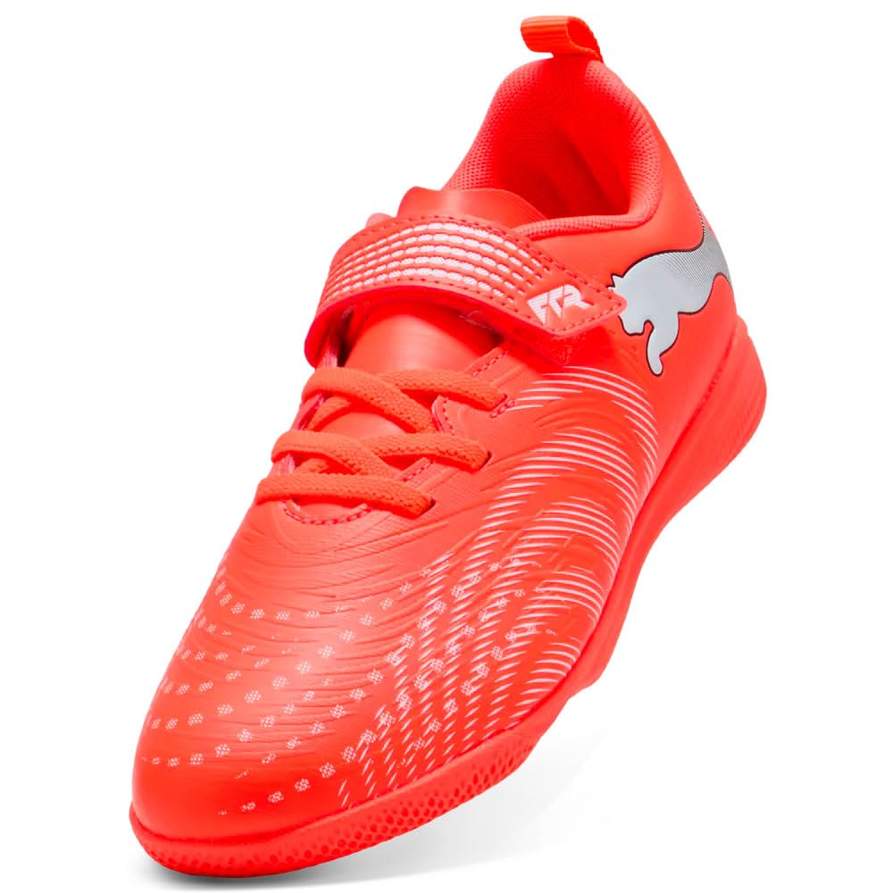 PUMA Unisex Niño Future 9 Play It V Jr Zapato de Fútbol, Rojo Brillante Blanco Negro, 31 EU, Puma Rojo Brillante Blanco Puma Negro, 31 EU