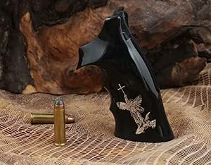 POIGNÉE BOIS GONCALO ALVES POUR SMITH & WESSON K/L ROUND BUTT AVEC Empreintes De Doigts C2x32501730