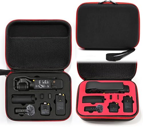 Miniatura 8 de Bolsa de almacenamiento para DJI OSMO Pocket 3, funda rígida de EVA con 3 cardanes para cámara, organizador de funda protectora portátil con correa
