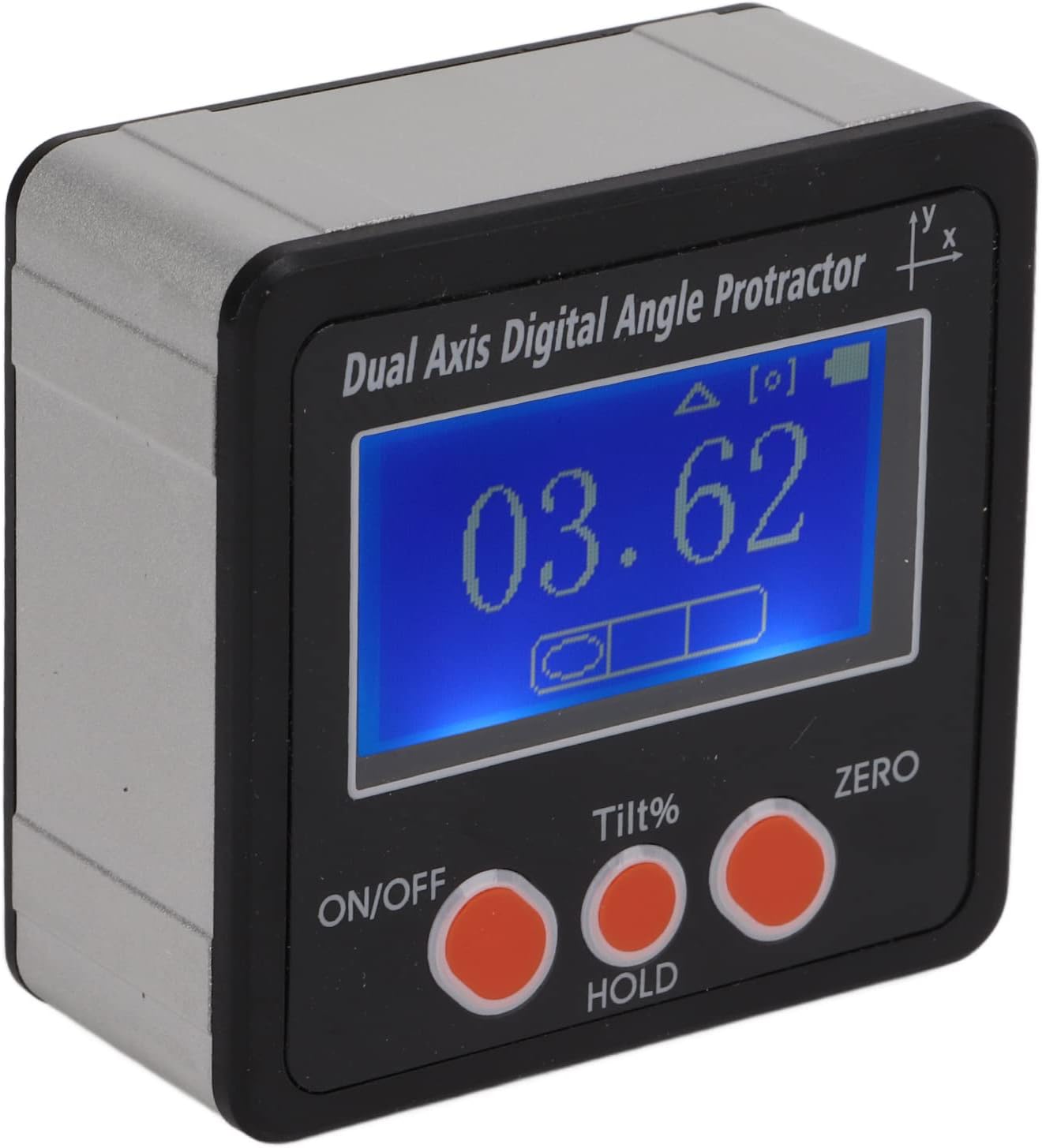 Digital Angle, Dual Axes Digital Angle Protractor with Backlight and Magnetic Base -, Durable Aluminum Alloy, Ideal for Carpentry and Building