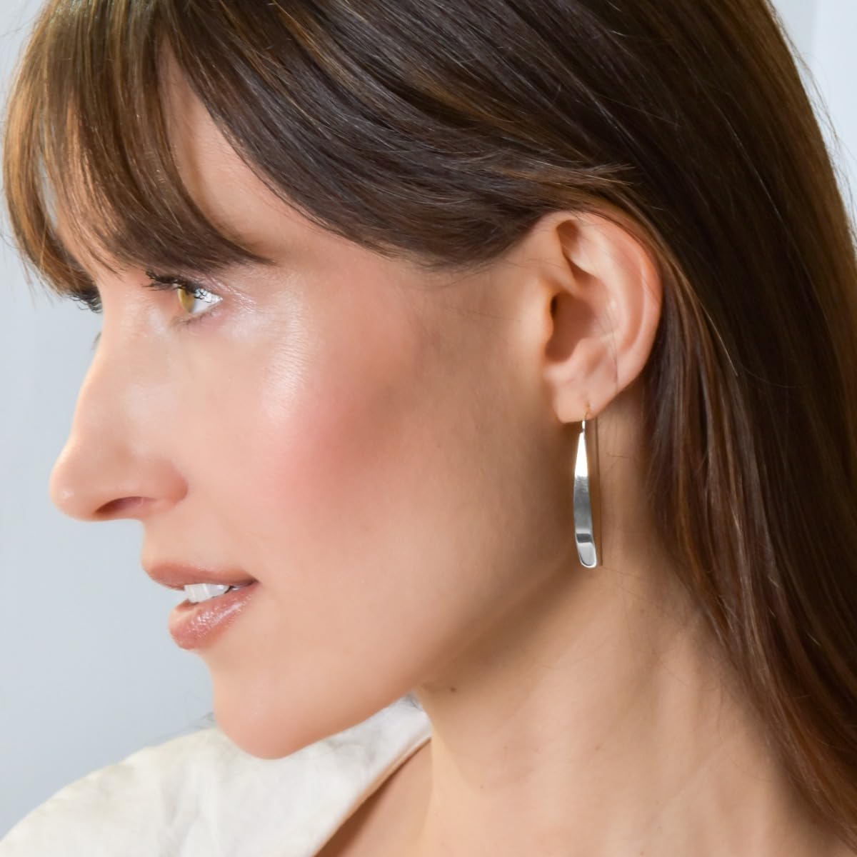 14K Gold Plated Bar Earrings for Women - Long Thread Dangle Earrings - Threader Drop Earrings - Hypoallergenic and Safe for Sensitive Ears - Image 8