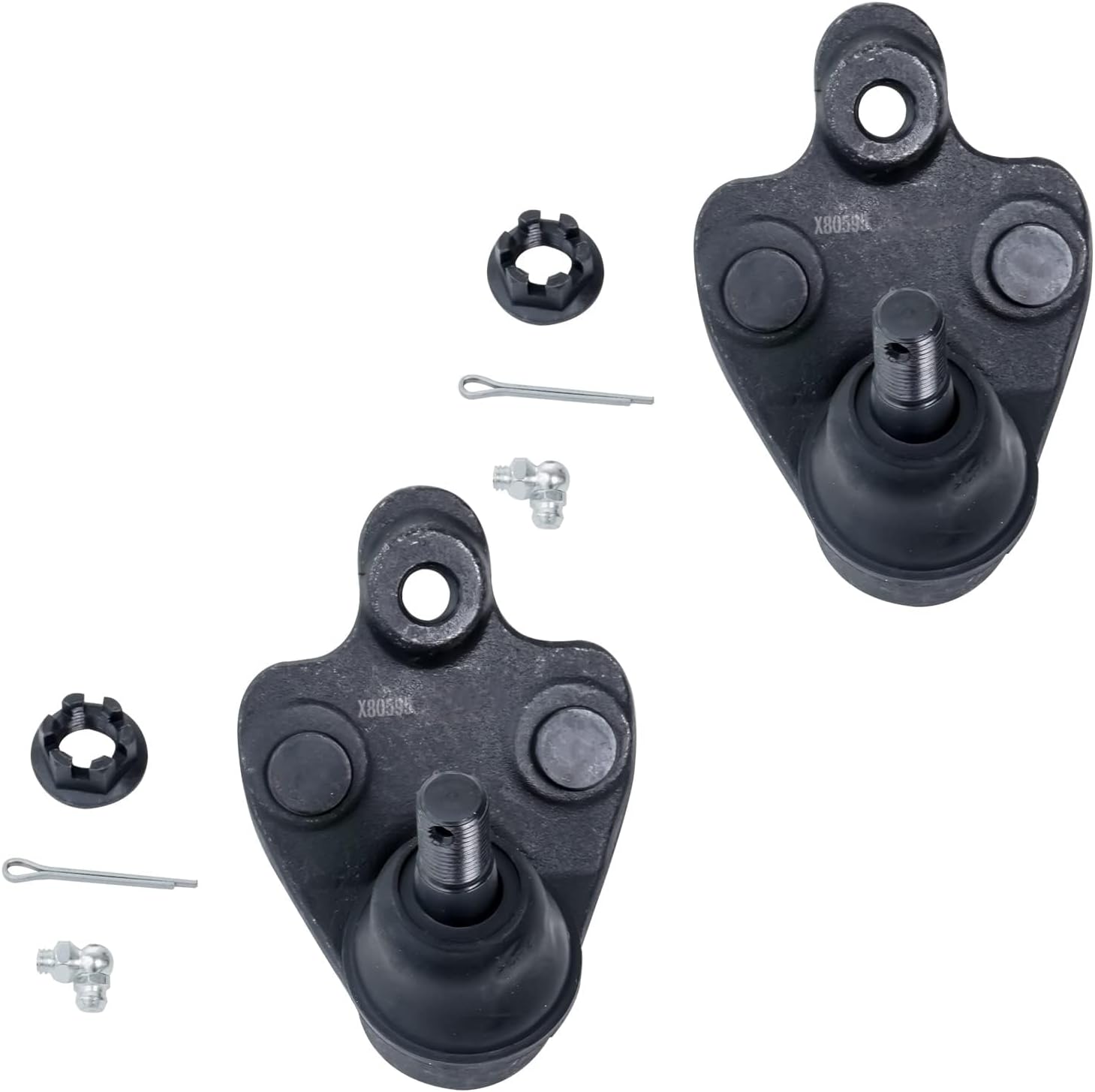 Detroit Axle - Front 6pc Suspension Kit for 09-19 Toyota Corolla, 09-14 Matrix, 09-10 Pontiac Vibe, Outer Tie Rods Lower Ball Joints Sway Bars 2009 2010 2011 2012 2013 2014 Replacement