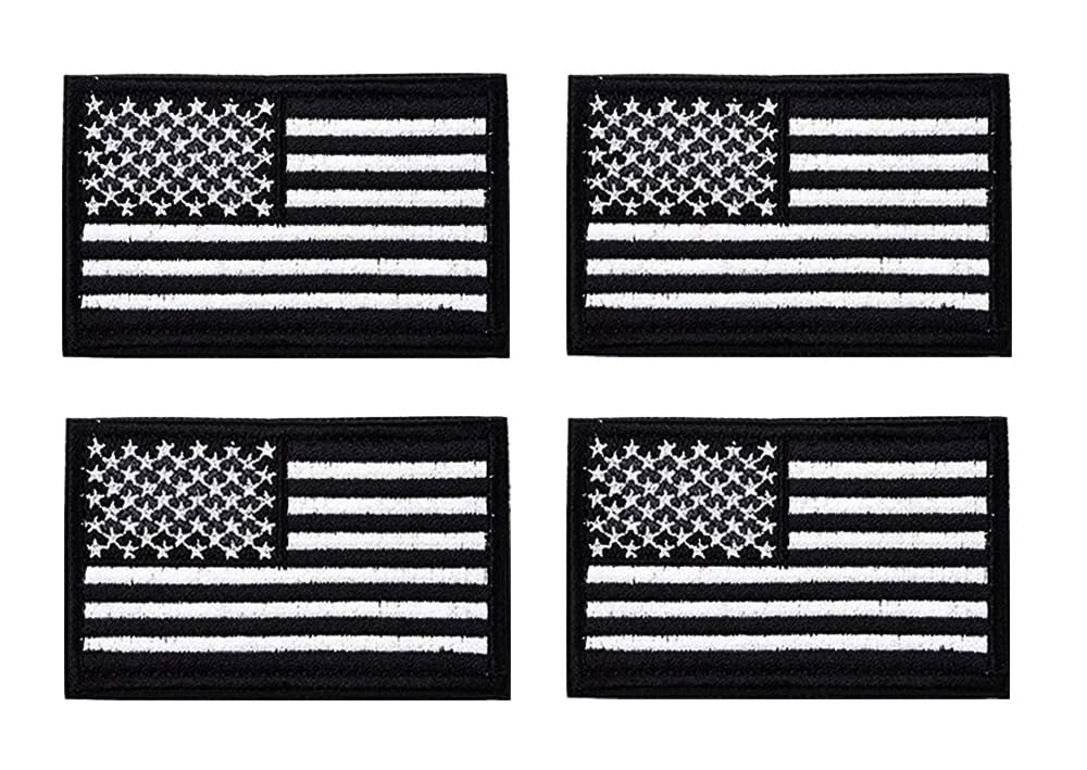4 Stück USA Flagge Taktische Patch Amerika Abzeichen Sticker
