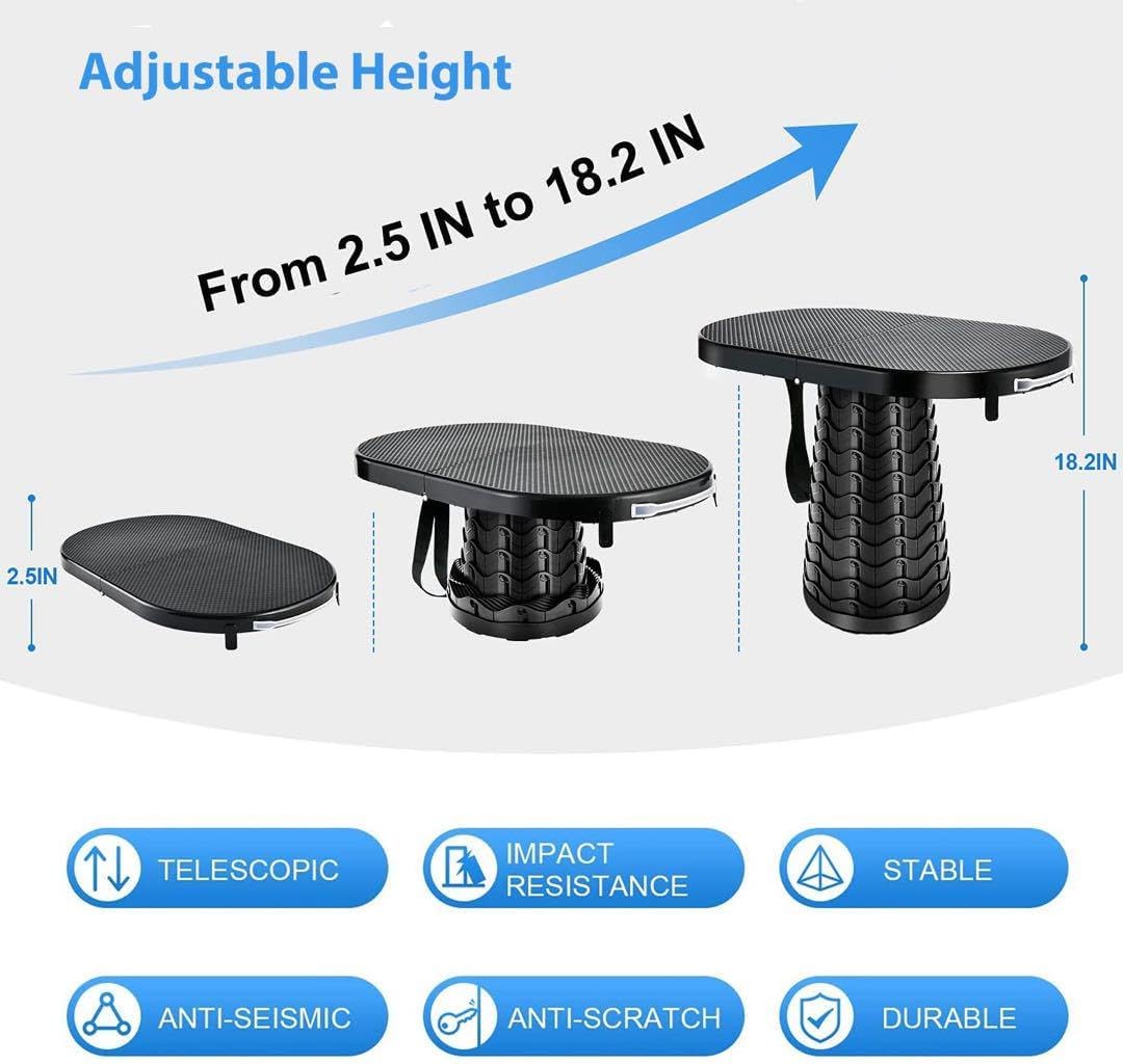 小型折りたたみ式テーブルとスツールコンボ 2イン1 キャンプ