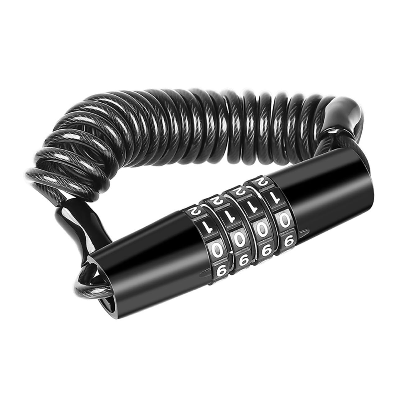 Abaodam Mini Bike Helmet Password Lock Telescopic Cable Lock for Outdoor Use 145cm Protective Coating Anti-Scratch