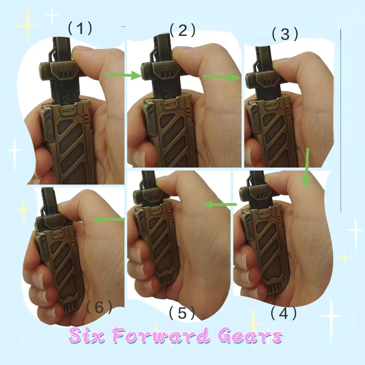 Metal Splitting Sword: Adult Stress Relief Fidget Toy | Magnetic Ejection Push Slider EDC Desk Gadget with Satisfying Click Sounds | Non-Sharp Metal Gift