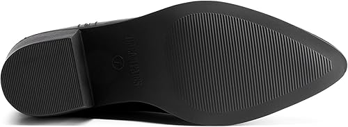 Miniatura 8 de DREAM PAIRS Botas vaqueras occidentales para mujer, botas vaqueras de media pantorrilla sin cierre