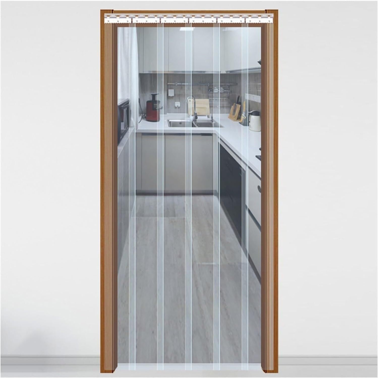 Centro Comercial Cocina Taller Cortina De Puerta De Tiras De PVC, Cortina De Puerta De Vidrio Blando De Congelador De Plástico, Partición De Vidrio for Parabrisas (Color: 1,3 Mm, Tamaño: 0,9X2M)
