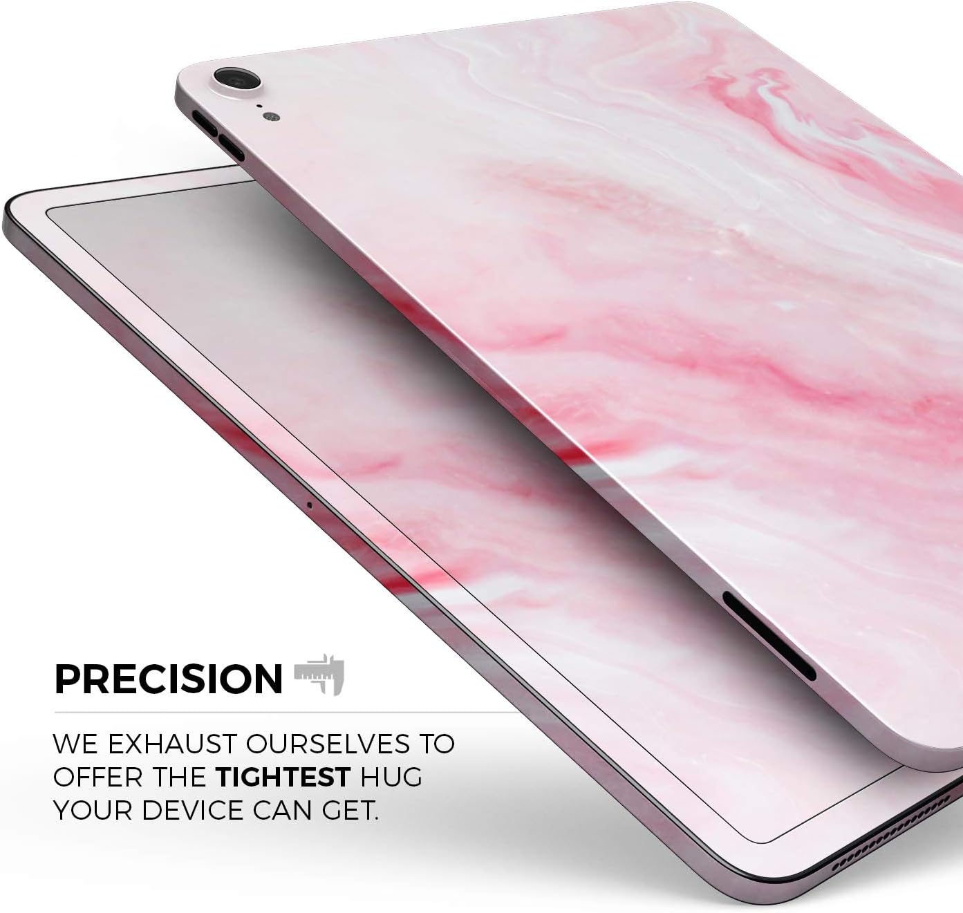 DesignSkinz - Marbleized Pink Paradise V6 Full-Body Wrap Decal Protective Skin-Kit Compatible with Apple iPad 8th Gen 10.2" (A2270/A2428)