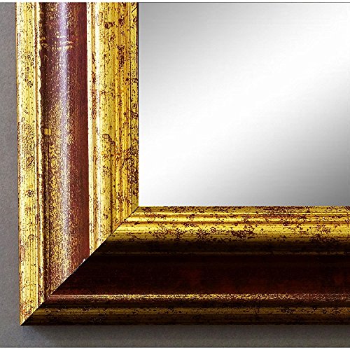 Artecentro cornice dorata per quadri - oro/colore con o senza passepartout in legno-varie misure (oro/rosso, 30x40)