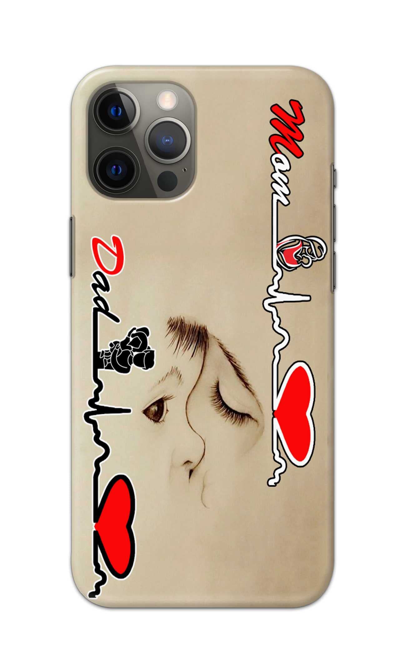 TweakyMod Designer Printed Hard Case | Mom and Dad Eyes Meet Back Cover Compatible with iPhone 12 PRO MAX