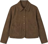 Furundly Faux Suede Jacket Women Button down – product photo 4 of 7