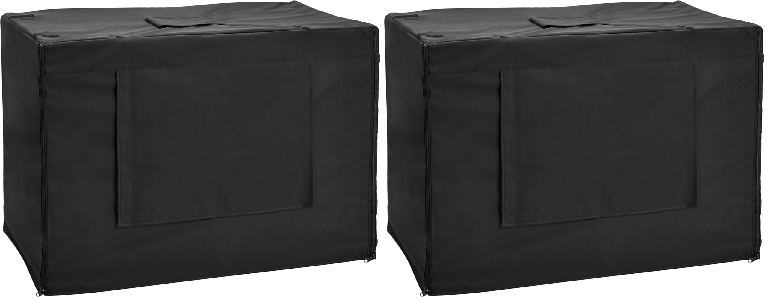 Amazon Basics Breathable Cover for Metal Dog Crate, 36-Inch, Black (Pack of 2)