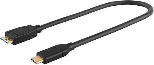CableCreation USB C to Micro B 3.0 Cable (Gen2/ 10Gbps), 1ft USB 3.1 External Hard Drive Cable, Compatible with MacBook (Pro), Galaxy S5 Note 3, etc, 0.3M /Black