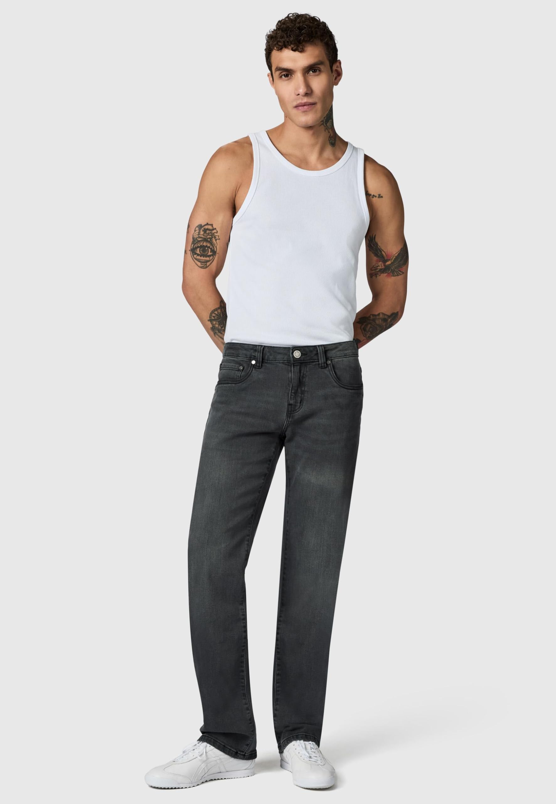 Peak Time Herren Straight Jeans Mid Waist elastische 5-Pocket Denim mit Bio-Baumwolle (GOTS Zertifiziert) Orbis