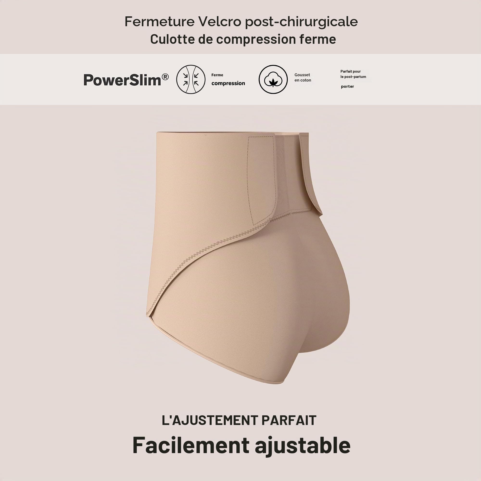 Culotte Gaine Post-Partum et Post-chirurgicale avec Une Plus Grande Couverture de l'abdomen