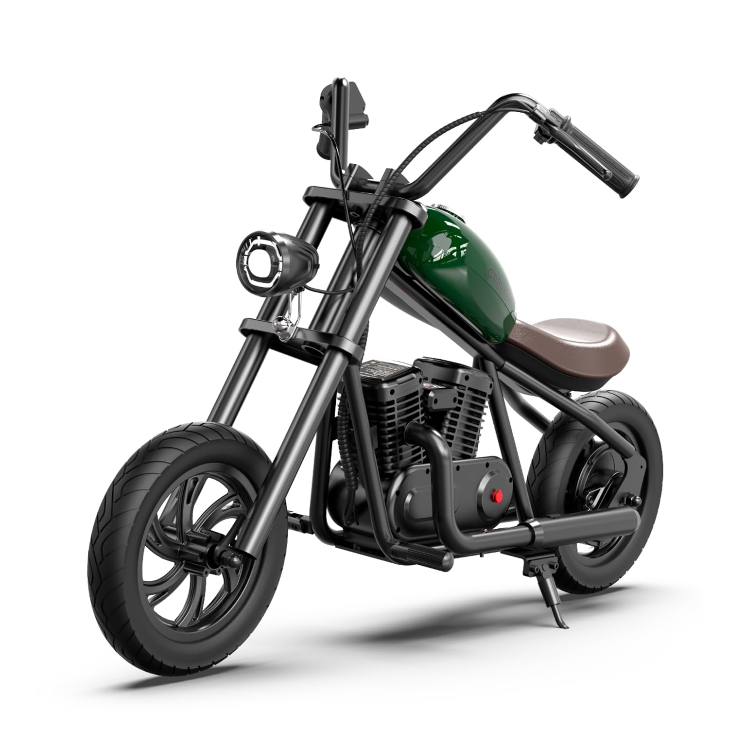 HYPERGOGO Challenger 12 Elektro Motorrad Kinder, Kindermotorrad mit 3 Geschwindigkeiten, max. 16 km/h, bis zu 60 Minuten ununterbrochene Fahrzeit für Kinder/Jugendliche (Grün)
