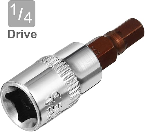 Miniatura 3 de uxcell Juego de 2 llaves hexagonales de 14 pulgadas x H5 (0.197 in), puntas de acero S2 CR-V de 1.5 pulgadas de longitud, uso con llave de