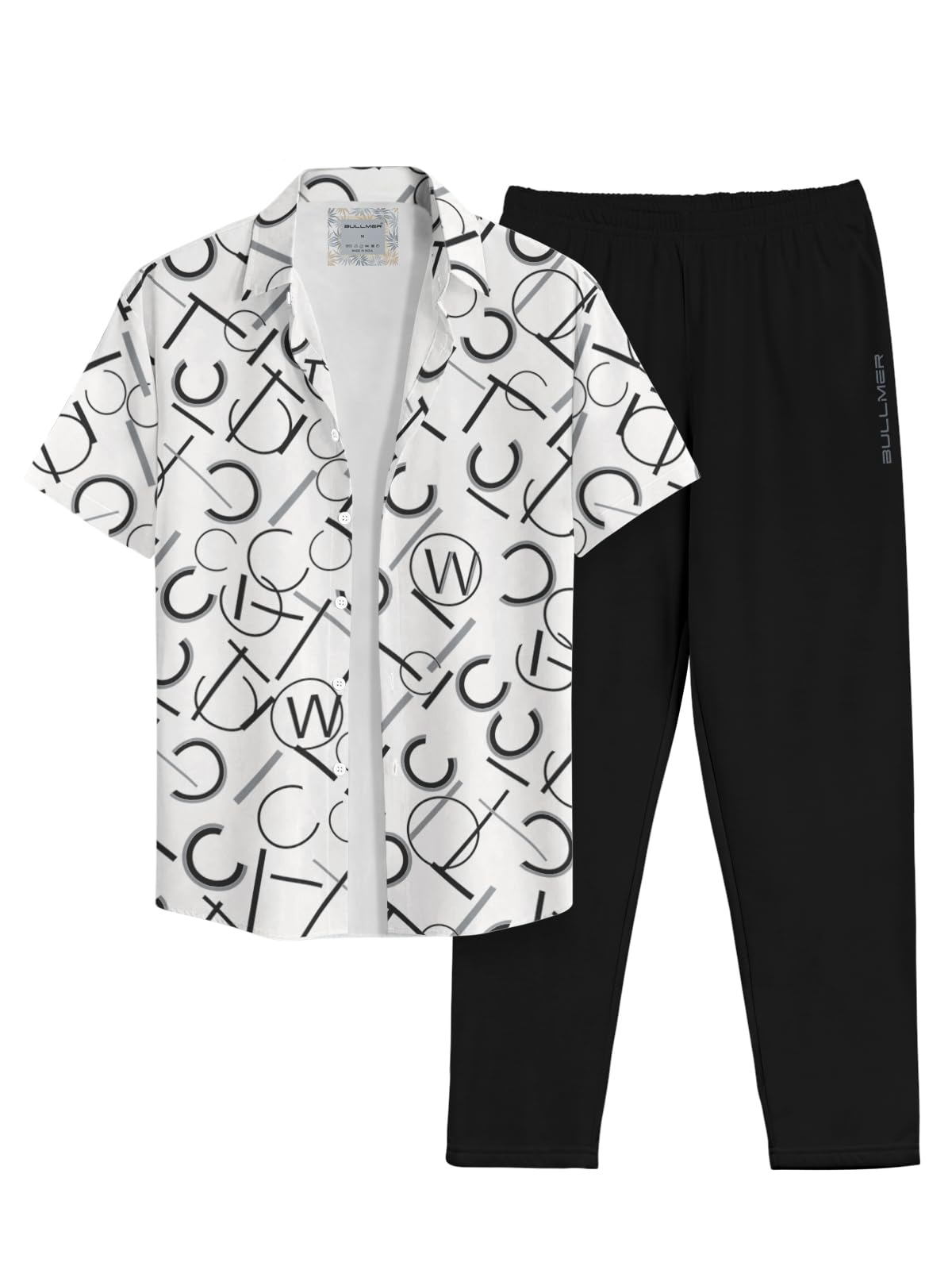 bullmer Clothing Set with Trendy Shirt & Pants Co-ords for Men-picture-19