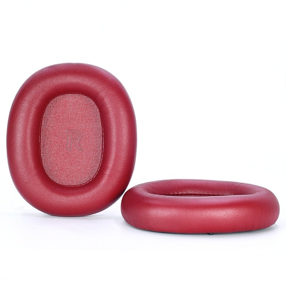 ZYWUOY Almohadillas de cuero Red Protein para H95, cojines magnéticos de espuma viscoelástica, repuesto transpirable con aislamiento de ruido