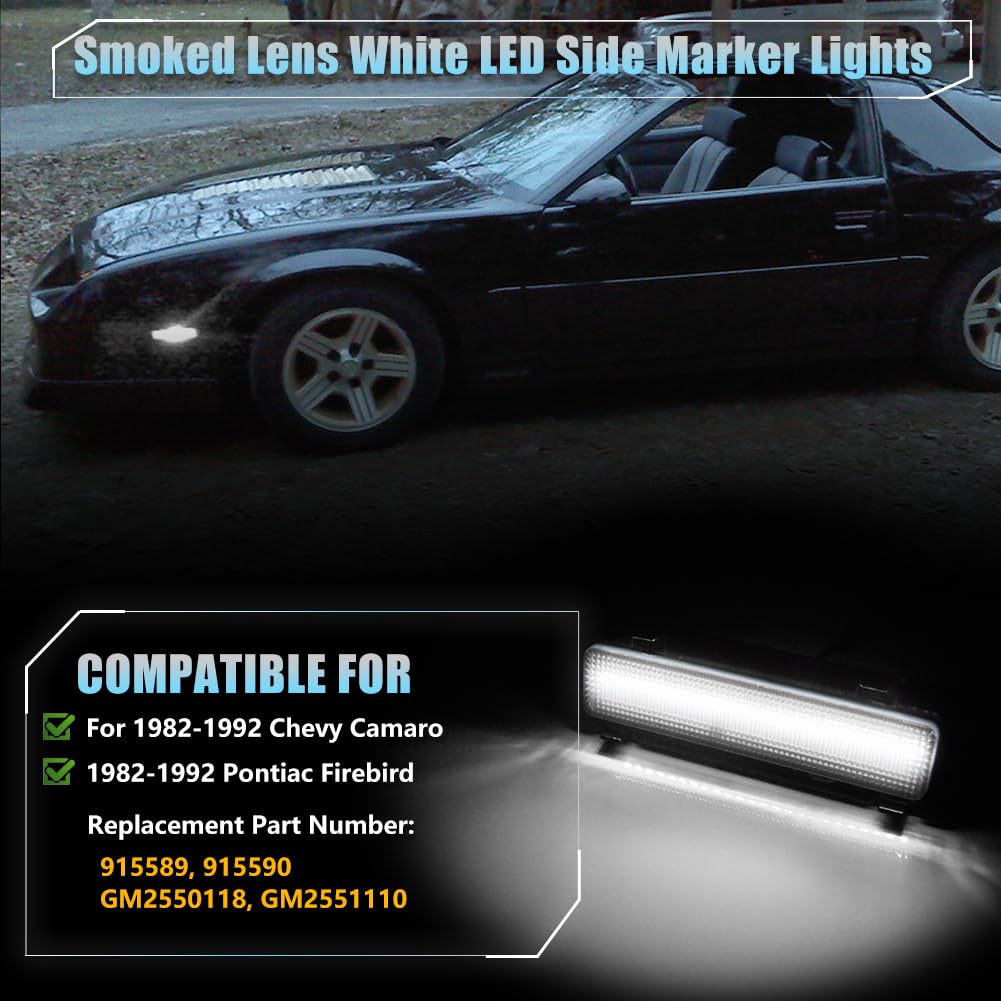 Front LED Side Marker Lights For Che-vy Camaro (1982-1992) LT, RS - Foto 10