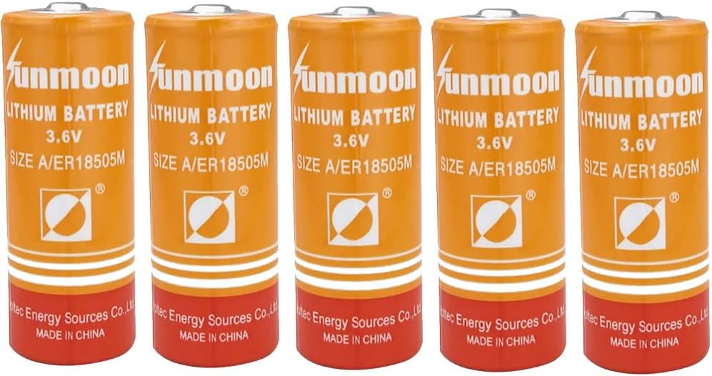 (5-Pack ER18505M 3.6V 3200mAh Non-Rechargeable Lithium Battery ER18505H