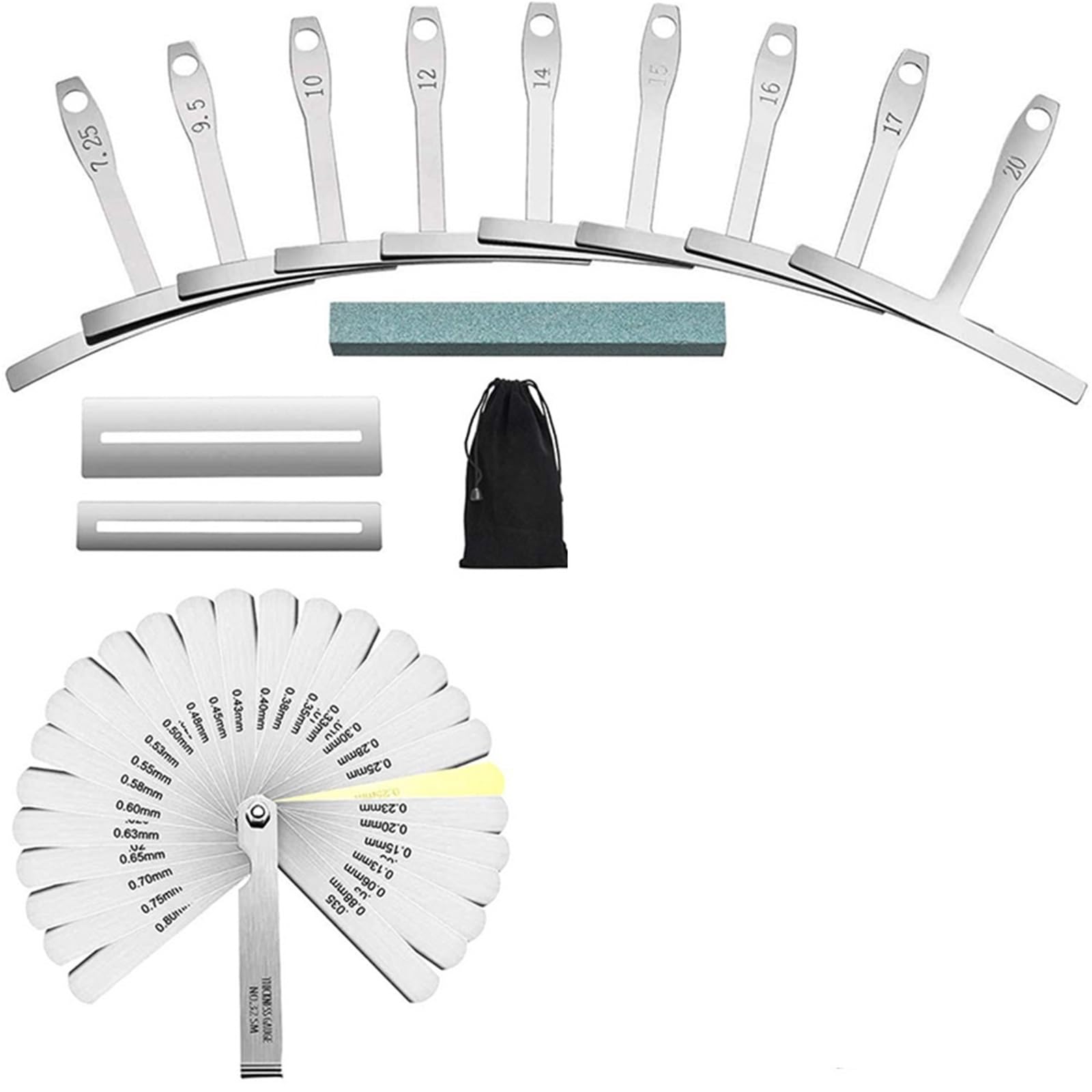 Juegos de herramientas para guitarra Kit De Herramientas Medición Guitarra Regla Altura Cuerda Curvatura Del Diapasón En Forma T