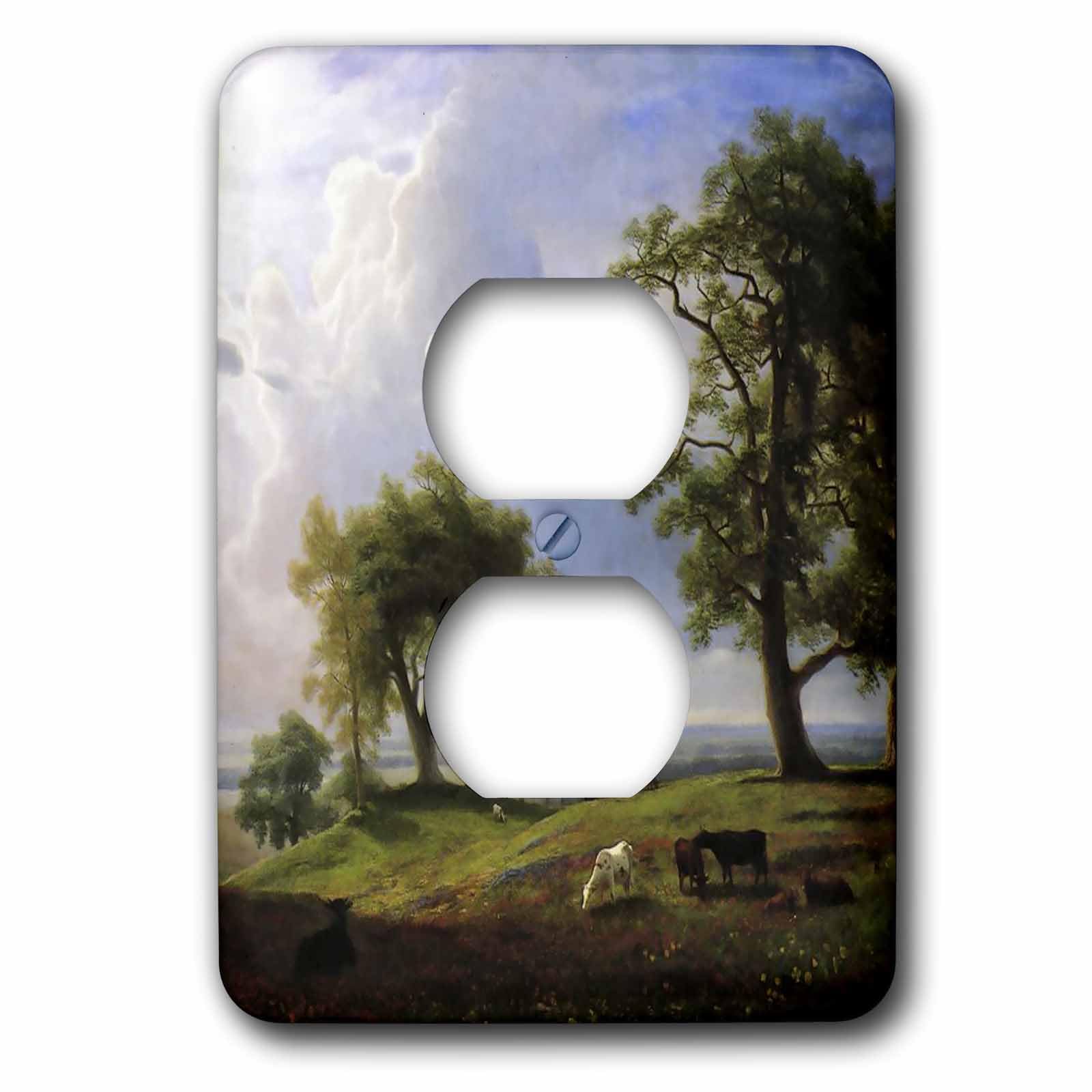 Peinture California Spring 1875 sur double prise de courant pour salon rétro