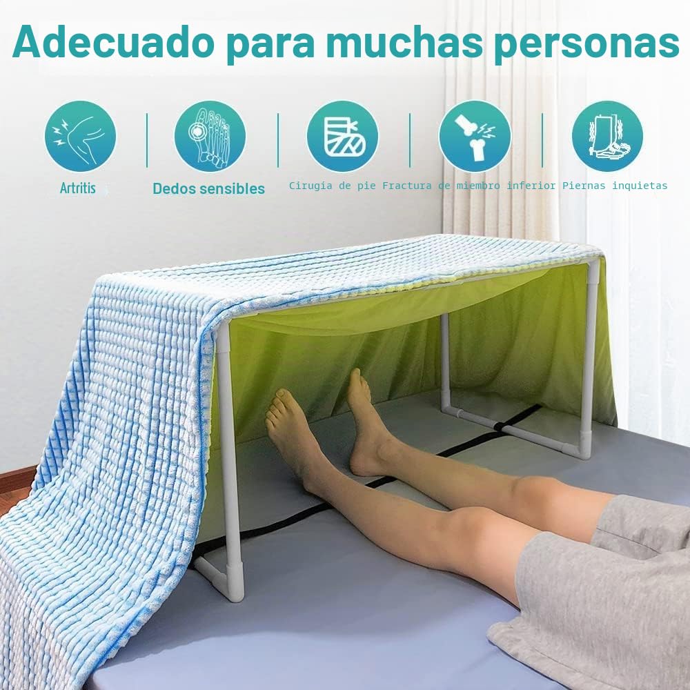 NEPPT Levantador de Mantas para pies, levantadores de sábanas, Barra de elevación de Cuna, Manta de Tienda de campaña, sábanas de Hospital, Elevador de Apoyo con una Correa para Pierna