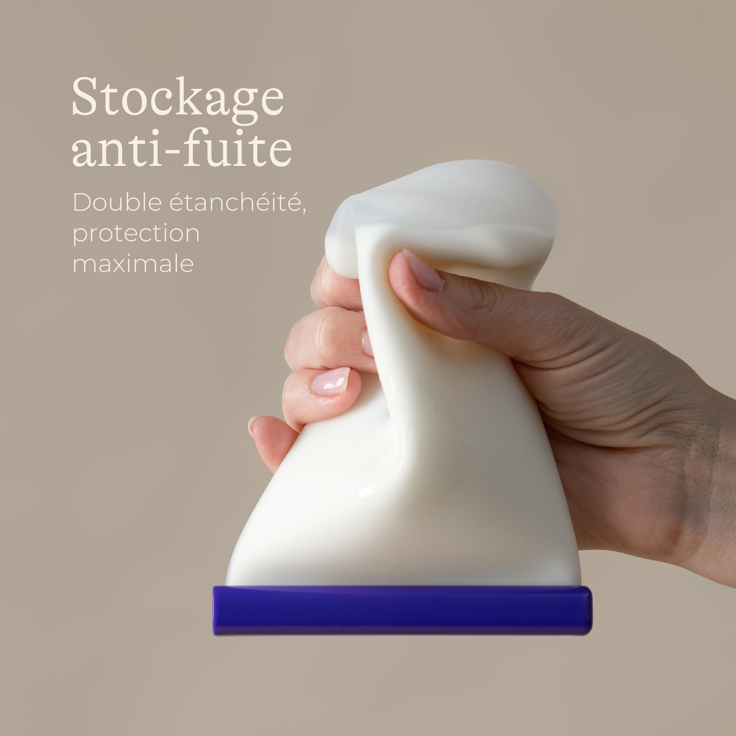 Sachets de Conservation Lait Maternel Lansinoh® en Silicone Réutilisable – Lot de 5 x 240 ml + Marqueur Lavable – Étanches, Résistants, Congélateur & Réfrigérateur – Silicone Alimentaire Platinium