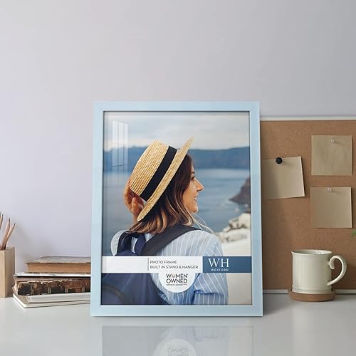 Miniatura 4 de Renditions Gallery Portarretratos de 11 x 14 pulgadas, diseño de madera de estilo moderno y vidrio de alta definición, listo para pared y mesa,