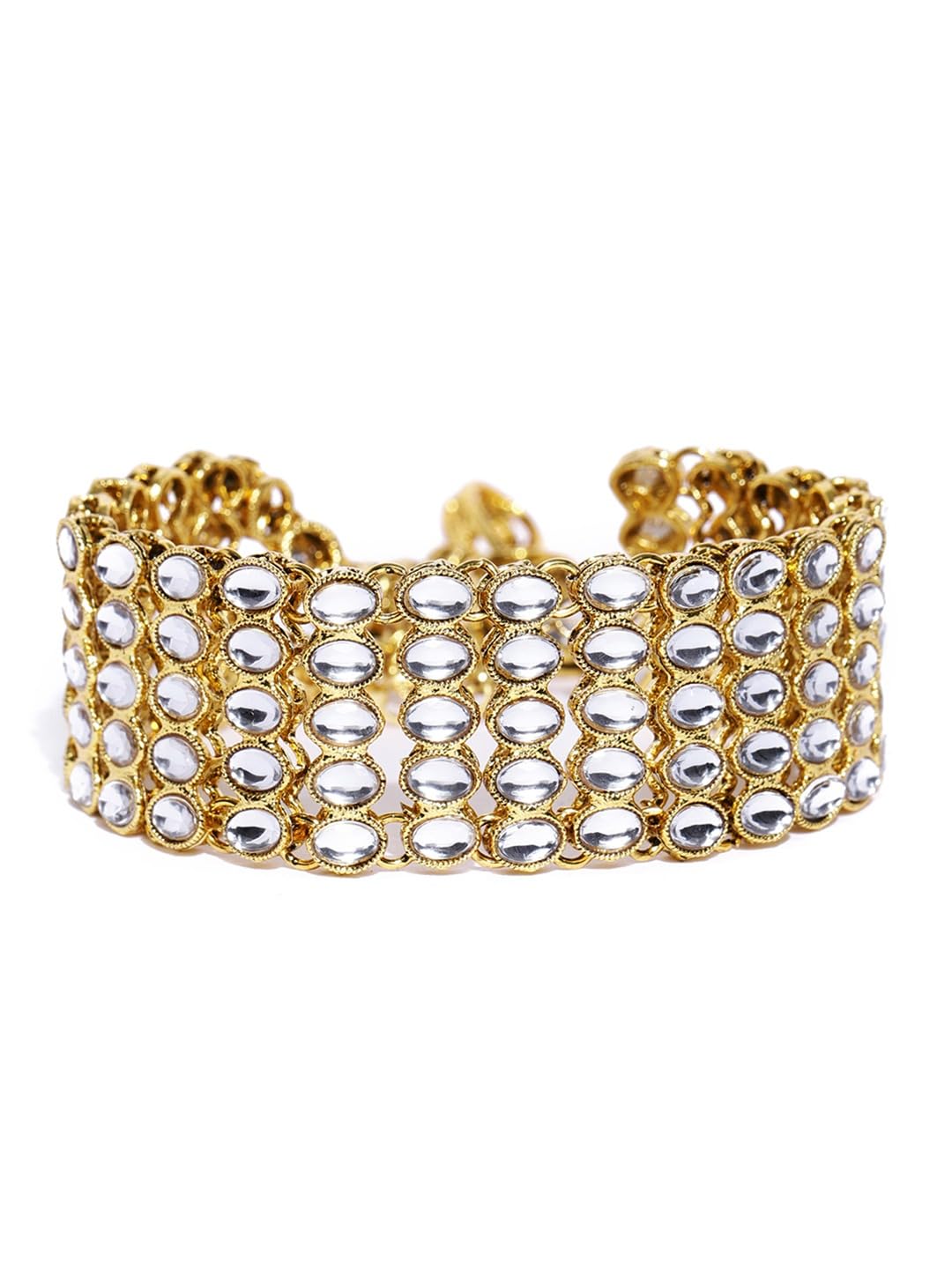 ZAVERI PEARLS Gold Tone Traditional Kundan Bracelet For Women-ZPFK18444 (B0DBR4MK8K) Amazon Price History, Amazon Price Tracker