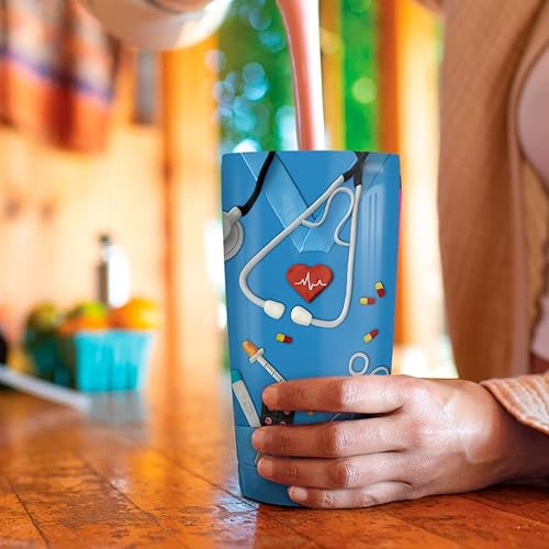 Miniatura 6 de wowcugi Regalos para enfermeras, vaso de acero inoxidable con doble aislamiento al vacío, taza de café de viaje, 16 onzas, Navidad, graduación, RN