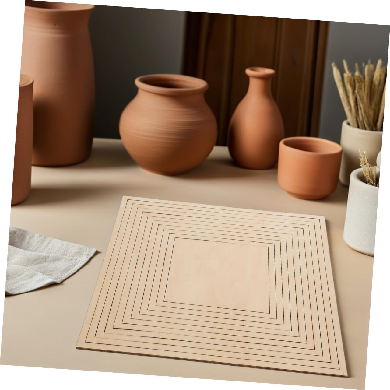 Wooden Pottery Mold for Clay, Ceramic Plate Forming Tool Set
