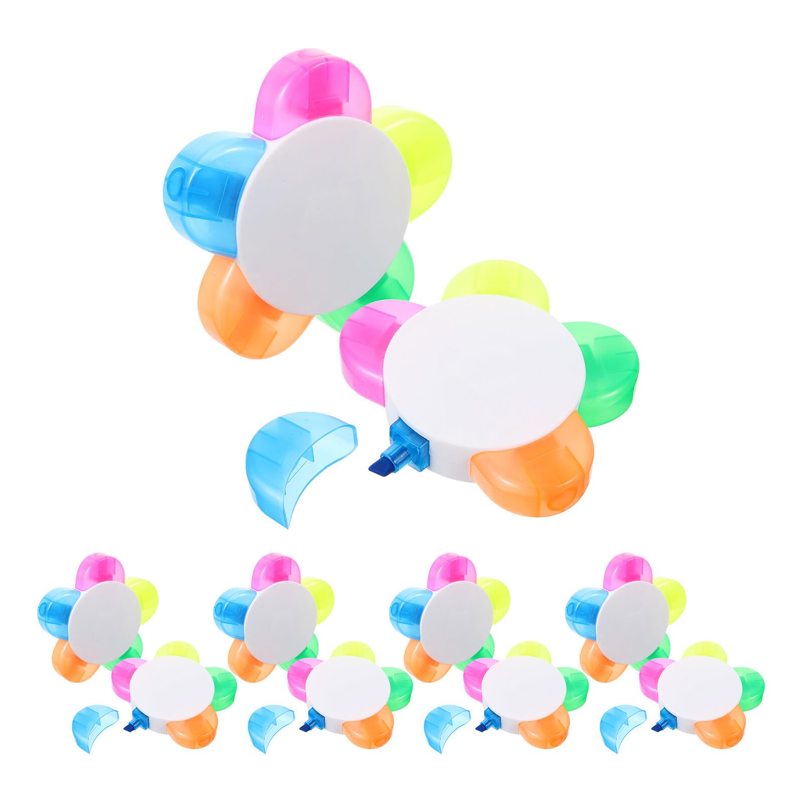 Alipis 10pezzi Evidenziatori Al Neon Forma Di Petalo Pennarelli Evidenziatori Cinque Colori Per Prendere Appunti Leggere Libri Fai Da Te Pianificatori e Scrapbooking