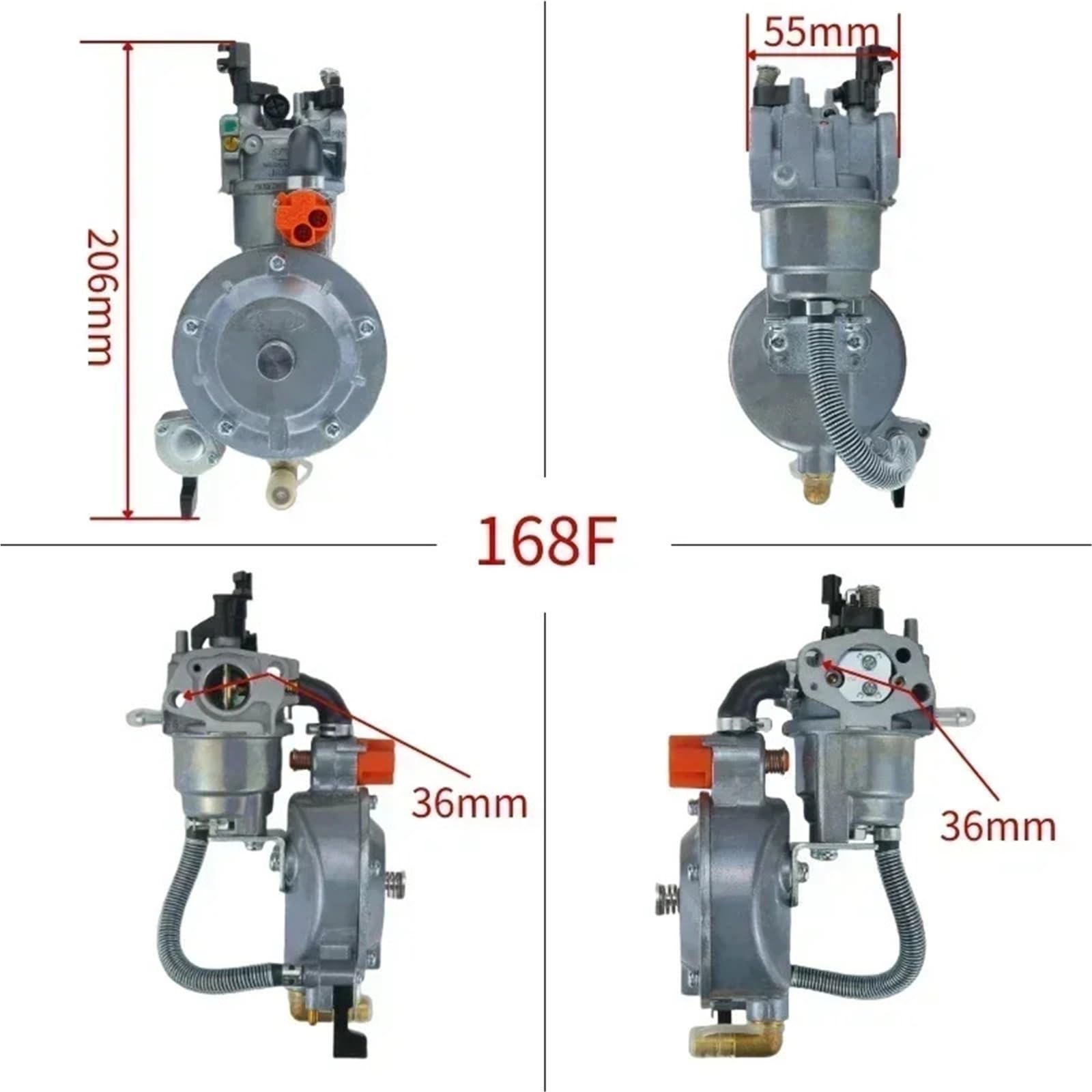 gaźnika motocyklowego Podwójny gaźnik paliwa 2-5 kW Generator PASUJE DO LPG PASUJE DO NG PASUJE DO Honda GX160 GX200