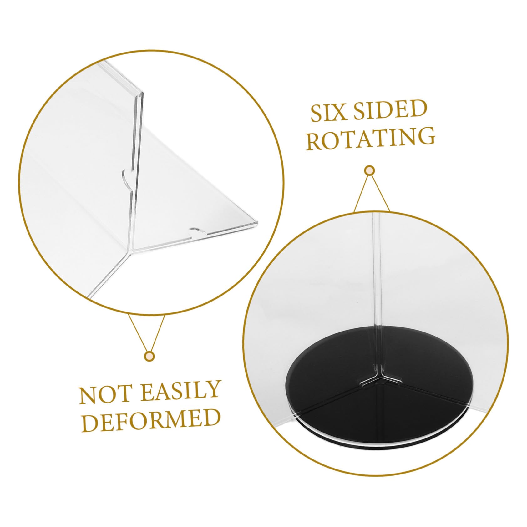 Soporte Acrílico Giratorio Para Menús A5 14,8x21 Cm Con Base Estable Transparente Para Escritorio, Expositor Vertical Multifuncional Para Restaurantes y Oficinas