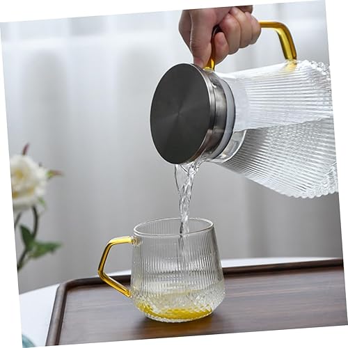 Miniatura 4 de Jarra de agua fría de vidrio con diseño de diamante, jarra de agua para bebidas, jarra de té de vidrio, jarra de café, jarra de agua, tarro de