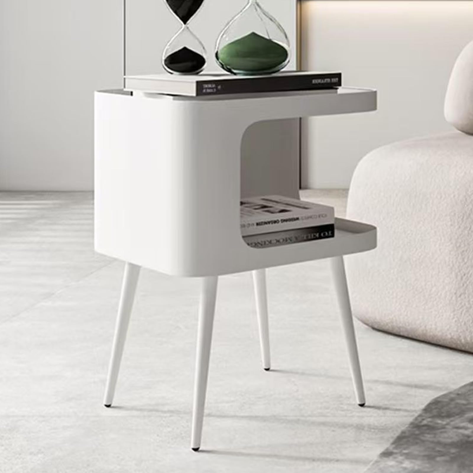 Generico Gambe per Mobili Piedini per Tavolo in Metallo da 30 cm 4 Pezzi Supporto in Ferro Bianco Vernice Spray Piedini per Divano Altezza: 10-72 cm Piedini per Mobile da 30 cm/11,8"