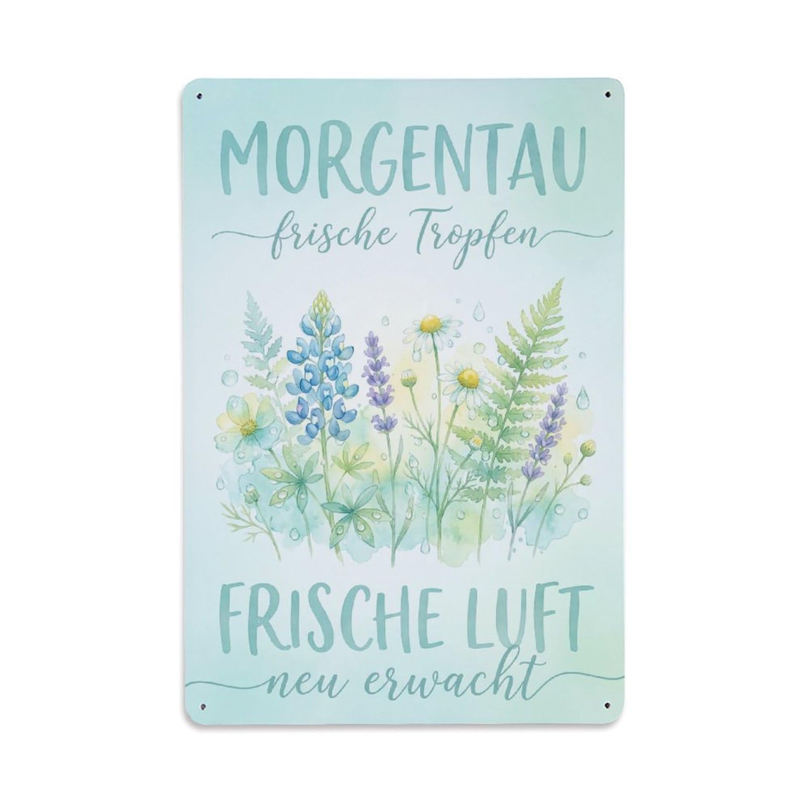 Vintage Funny Garden Morning Dew Fragrant Metal Tin Sign